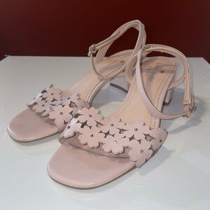 Kate Spade Women’s Daisy Mid‎ Light Floral Pink Ankle Strap Chunky Heel Sandal